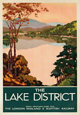 Lake District TRAVEL retro railways vintage print wall decor A3/A4 art poster