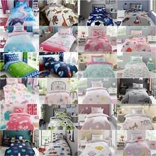 Boys Girls Kids Childrens Duvet Quilt Cover Bedding Bed Set Matching Curtains