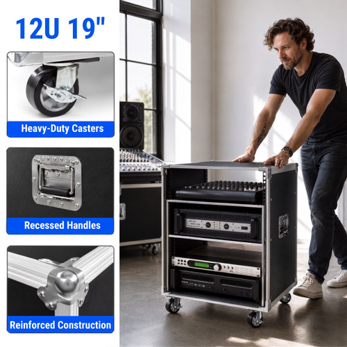 12u rack case - 19”,