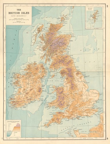 British isles relief - isles., relief.