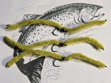 3 x OLIVE NEW MINI EGG IT EGGSTASY WORMS size 12 barbless 