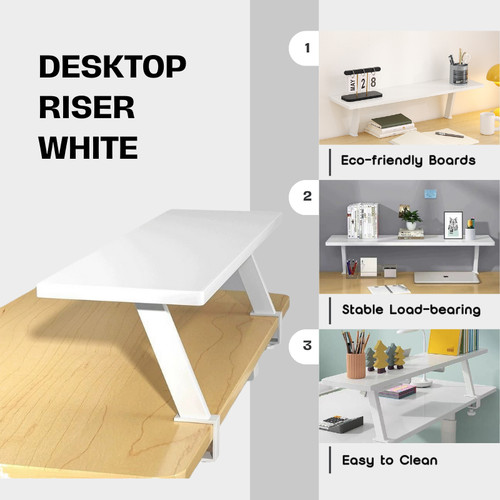 Clamp desk shelf - desk, white