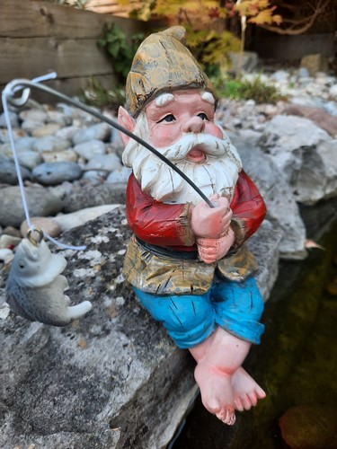 Garden gnome fishing rod - gnome,