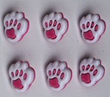 Paw Print Buttons - Shank back
