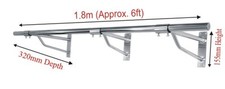Garment clothes rail wall