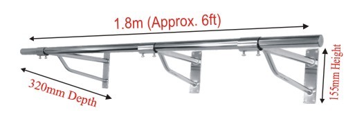 Garment clothes rail wall