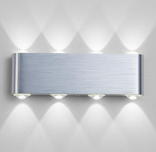 8W LED Wall Sconce Lamp, Aluminium Material, Wall Light Fixture, Up/Down Light