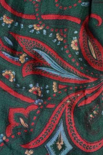 Green silk ascot cravat - green, /