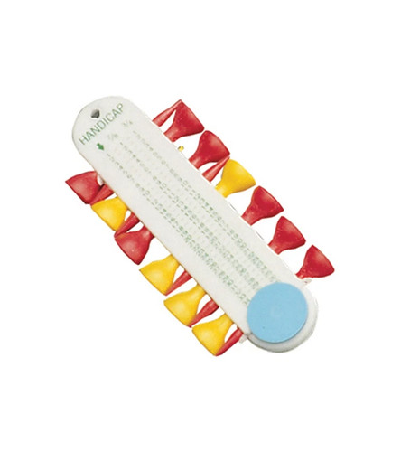 Golf tee holder with - , handicap