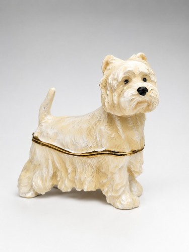 Decorative dog figure - figure, white