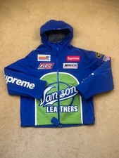 Supreme x vanson blue jacket