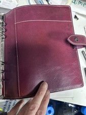 Filofax Malden Antiqued Leather A5 Organiser Burgundy with 2026 diary