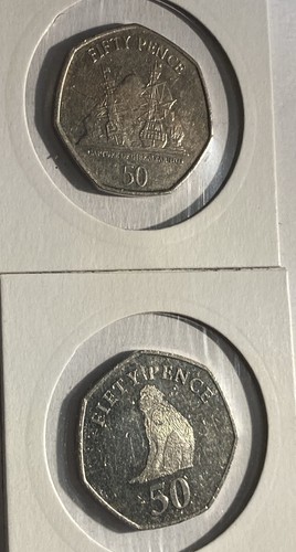 Gibraltar pence coins - pence,