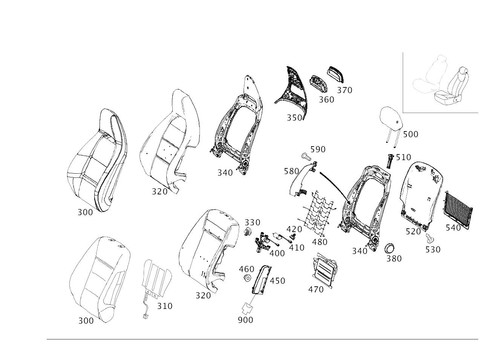 Mercedes benz genuine backrest - genuine,