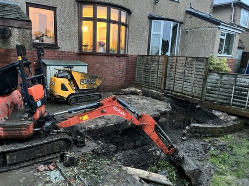 Mini digger hire driver - digger,