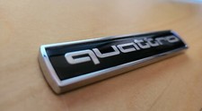 Black Quattro Rear Boot Badge Emblem Quattro sticker Trunk fits Audi a3 a5 tt q3