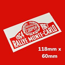 1964 Rallye Monte Carlo Vinyl Sticker Classic Mini car World Rally Sports Cooper