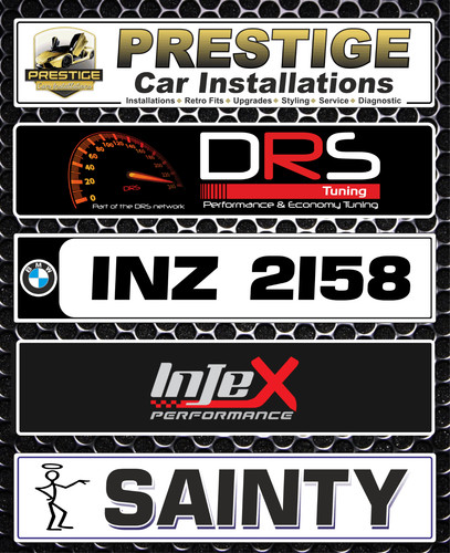 Show custom number plate - custom, for