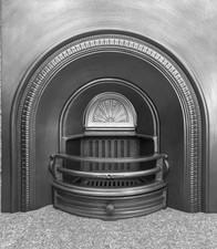 PRISTINE CAST IRON FIREPLACE /