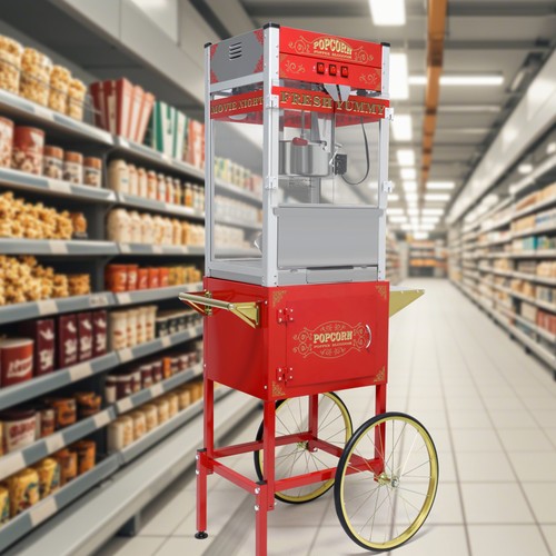 Vintage style popcorn machine - vintage,