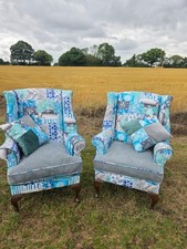 wing back chairs reupholstered 1 seater fireside armchair 2 available