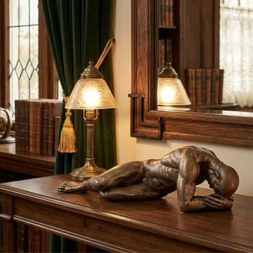 Bronze reclining male - bronze,