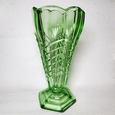 ART DECO DAVIDSON GREEN GLASS