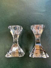 Villeroy & Boch Crystal Candlesticks Pair 4” Vintage German Glassware