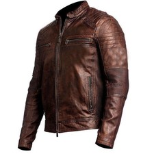Mens Biker Vintage Distressed
