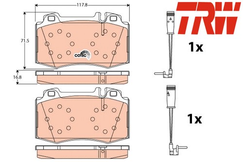 Front brake pads set - front,