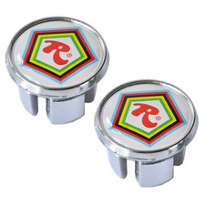 Rossin Chrome Handlebar Caps Bar Plugs Repro Vintage Italian Racing Bicycle