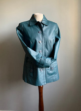 TEAL REAL LEATHER JACKET 14 16