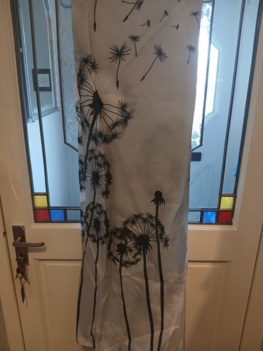 Bathroom fabric shower curtain - fabric,