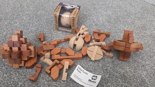 Wooden brain teaser puzzle - wooden,