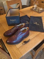 Trickers Bourton (Burgundy Museum Brogue) Uk9 Made In England