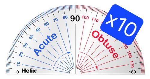 Helix protractor clear - protractor,