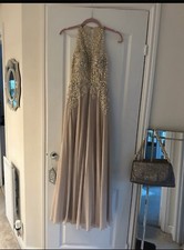 Dynasty London Embellished Champagne / Nude Prom Dress Occasion Dress Ball Gown 