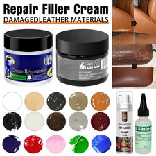 Leather Repair Filler Cream Kit Restore Car Seat Sofa Scratch Scuffs Hole Rip UK