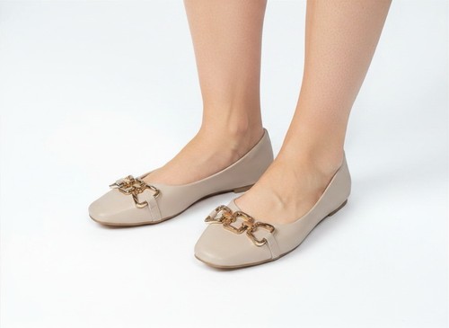 Women flat nude shoes with - women's,