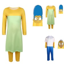 Cosplay The Simpson Fancy Dress Marge / Homer Halloween Costume Outfit Men Women
