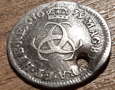 CHARLES II SILVER MAUNDY THREEPENCE 1679