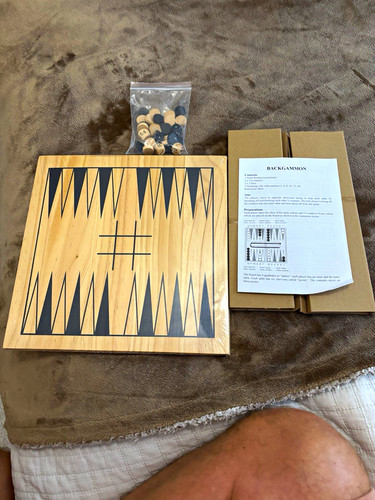 Backgammon wooden board game - wooden,