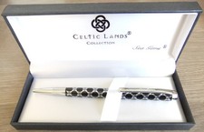 GOOD QUALITY HAND-MADE SEA GEMS CELTIC LANDS SERIES BALLPOINT PEN +CASE - GOOD