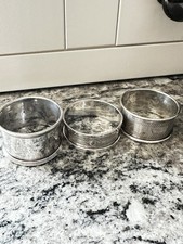 Three Silver Hallmarked Serviette Rings