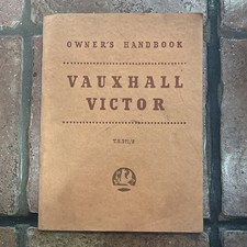 Vauxhall Victor F Model Series 2 Owners handbook Manual Maintenance August 1959