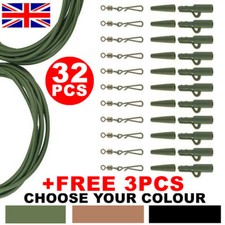 32X LEAD CLIPS FOR CARP FISHING END TACKLE WEIGHT QUICK CHANGE SWIVELS RIG TUBE