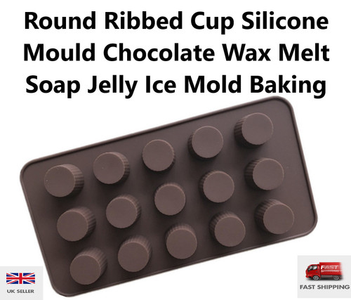 Round ribbed cup silicone - round,