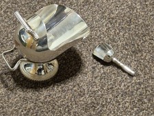 Silver Plated Sugar Scuttle with Scoop VGC Vintage Or Older
