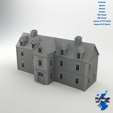 Mansion WW2 Building Tabletop Gaming Railway 3D Print 32/28/20/15/10