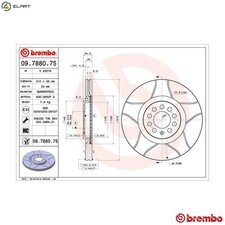 2x BRAKE DISC 09.7880.75 FOR